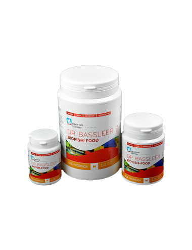 DR. BASSLEER - Biovisvoer gse/moringa 60g - Voer voor tropische zee- en zoetwatervissen - M