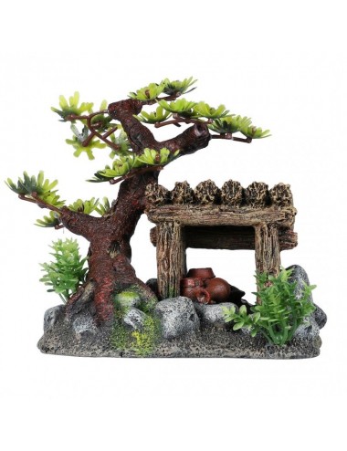 Aqua Della - Jars - 15,5x10x14cm - Décoration rocher et arbre