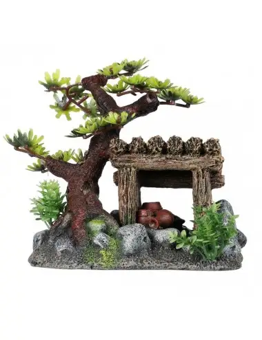 Aqua Della - Jars - 15.5x10x14cm - Rock and tree decoration