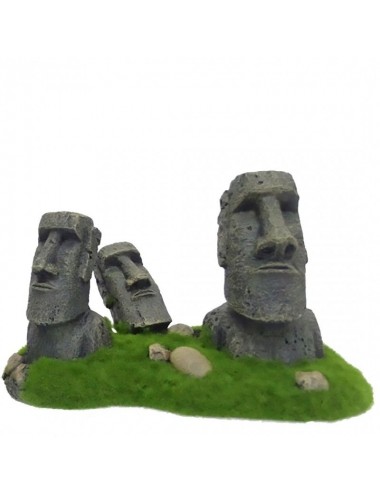 Aqua Della - Ilha de Páscoa Moai - 21x12x13cm - Estátuas Moai