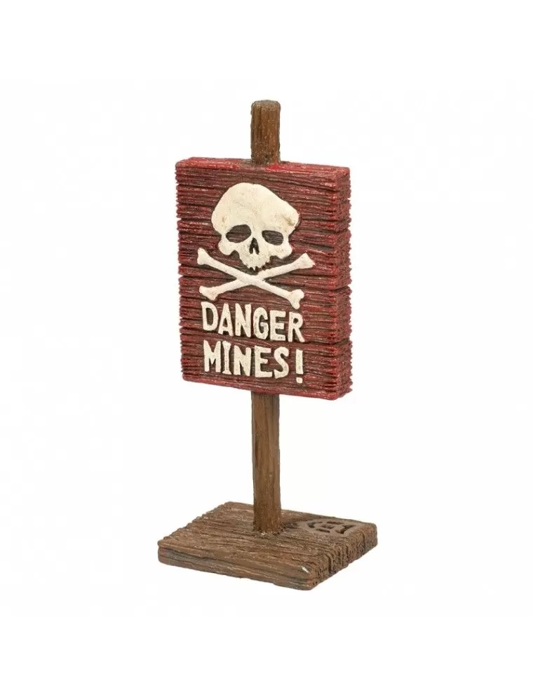 Aqua Della - Panneau d'avertissement - danger mines - 4x3,2x10,1cm