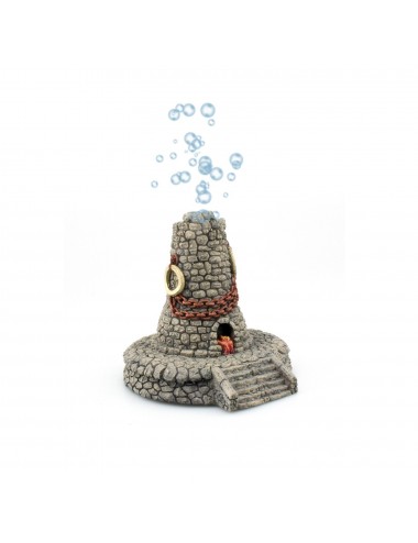 AQUAVIE - DECO R ZEN PHARE BULLES - 13,5x11x10,5cm