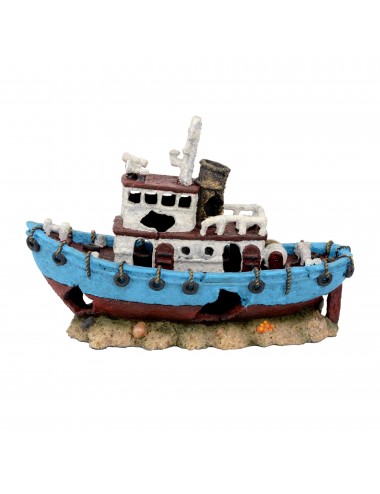 AQUAVIE - DECO R FISCHERBOOT BLAU - 30,5x12x20cm