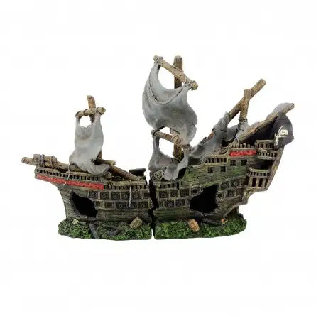 AQUAVIE - DECO R BATEAU PIRATE 1+1 GM - 42x14x26cm