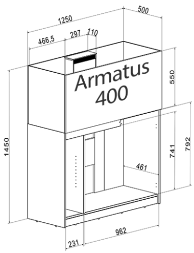 AQUA MEDIC - Armatus 400 - Blanco - Acuario de agua salada