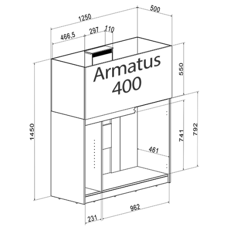 AQUA MEDIC - Armatus 400 - Blanco - Acuario de agua salada