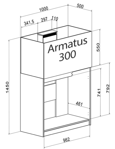 AQUA MEDIC - Armatus 300 - Branco - Aquário de água salgada