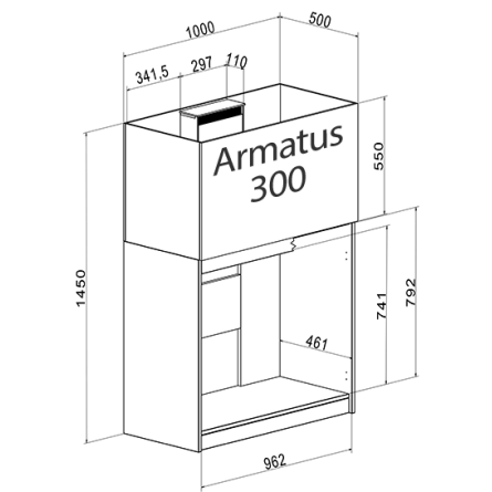 AQUA MEDIC - Armatus 300 - Blanc - Aquarium d'eau de mer