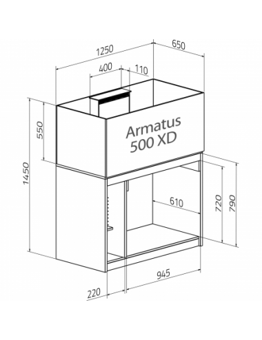 AQUA MEDIC - Armatus 500 XD - Blanc - Aquarium d'eau de mer