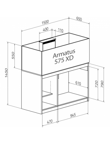 AQUA MEDIC - Armatus 575 XD - Blanco - Acuario de agua salada