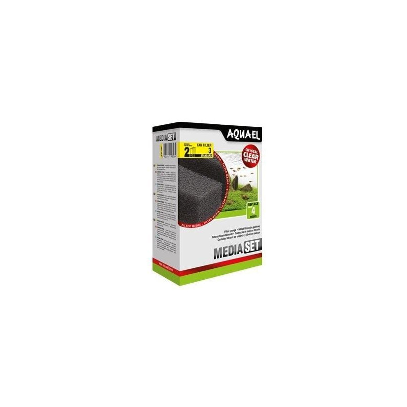 AQUAEL - Mousse filtrante standard pour filtre Fan 3 Plus - x2