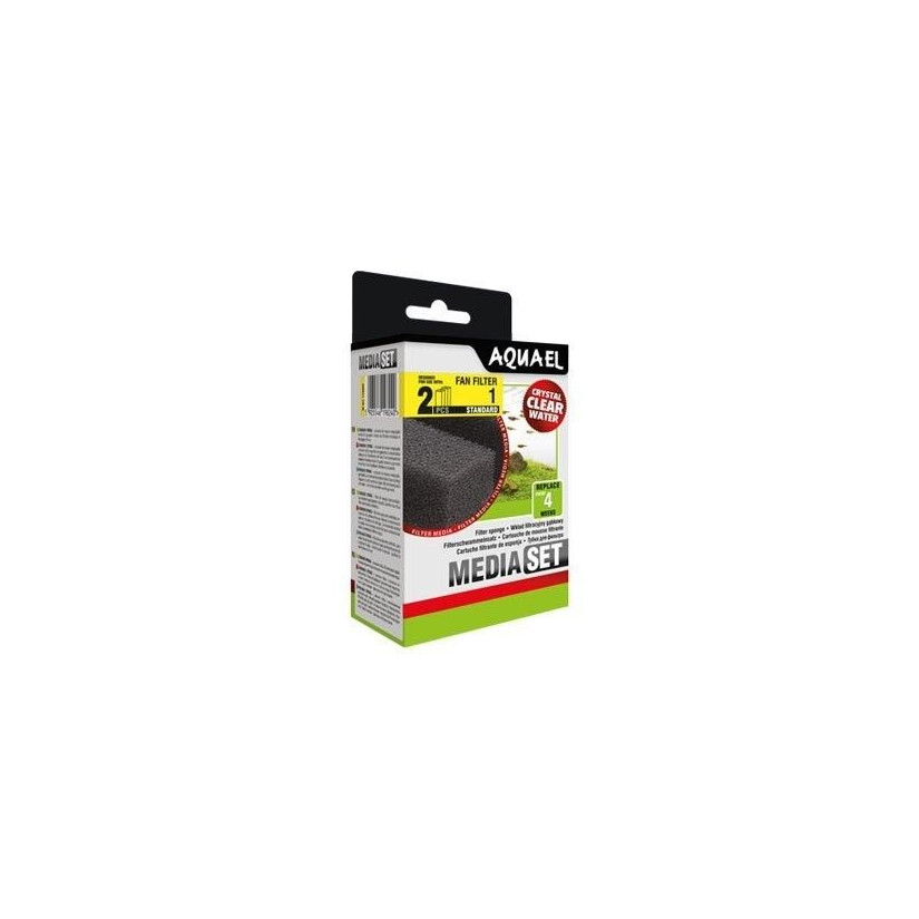 AQUAEL - Mousse filtrante standard pour filtre Fan 1 Plus - x2