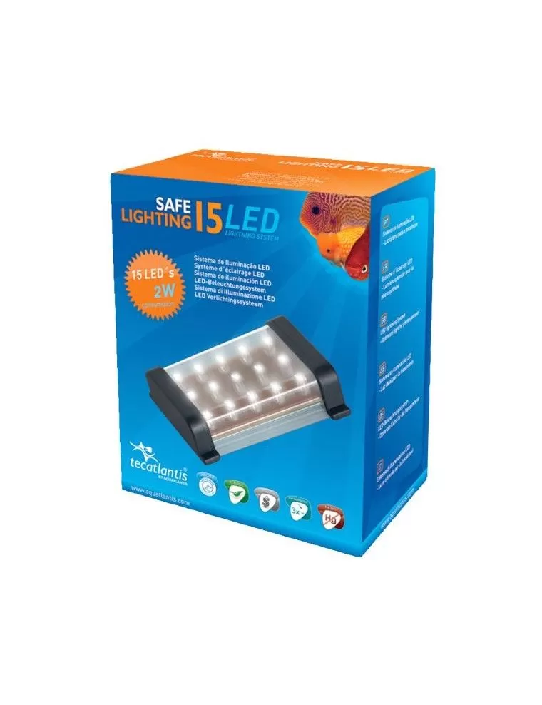 AQUATLANTIS - Safe Lighting 15 LED 1,2 W - Rampe LED pour aquarium d'eau douce