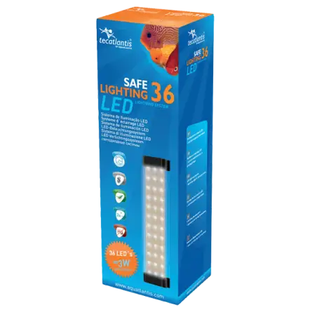 AQUATLANTIS - Safe Lighting 36 LED 3 W - Rampa LED per acquario d'acqua dolce AQUATLANTIS - Safe Lighting 36 LED 3 W - Rampa LED per acquario d'acqua dolce