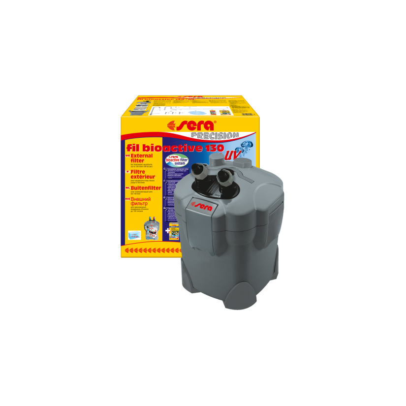 SERA Fil bioactive 130 + UV − Filtre extérieur 130l pour aquariums d’eau douce avec UVC