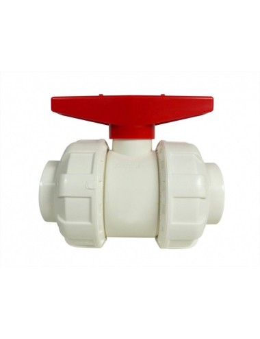 ROYAL EXCLUSIV - krogelni ventili True Union - belo/rdeči 50 mm - krogelni ventili PVC