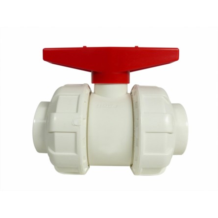 ROYAL EXCLUSIV - Válvulas de bola True Union - blanco/rojo 50 mm - Válvulas de bola de PVC ROYAL EXCLUSIV - Válvulas de bola True Union - blanco/rojo 50 mm - Válvulas de bola de PVC