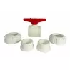 ROYAL EXCLUSIV - True Union Ball Valves - white/red 50mm - PVC ball valves