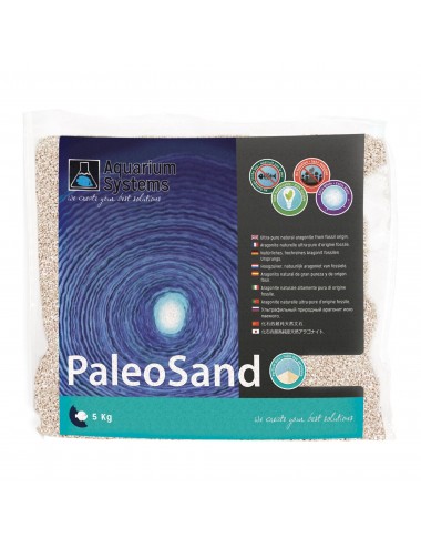 SISTEMAS DE AQUÁRIO - Paleosand médio - 5kg - areia natural de aragonita - 2 tamanhos de partícula (1-2 mm e 3mm)