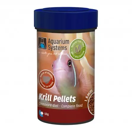 AQUARIUM SYSTEMS - Krill Pellets - Omnivore 1,5mm - 100ml - 55g AQUARIUM SYSTEMS - Krill Pellets - Omnivore 1,5mm - 100ml - 55g