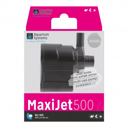 AQUARIUM SYSTEMS - Pompe MaxiJet 500 - 500 l/h - Pompe submersible eau douce et eau de mer AQUARIUM SYSTEMS - Pompe MaxiJet 500 - 500 l/h - Pompe submersible eau douce et eau de mer