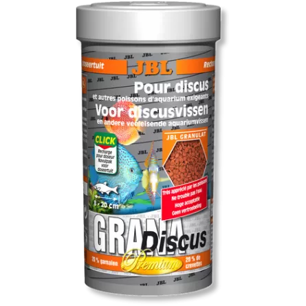 JBL - GranaDiscus - 250 ml - Aliment de base Premium en granulés pour discus