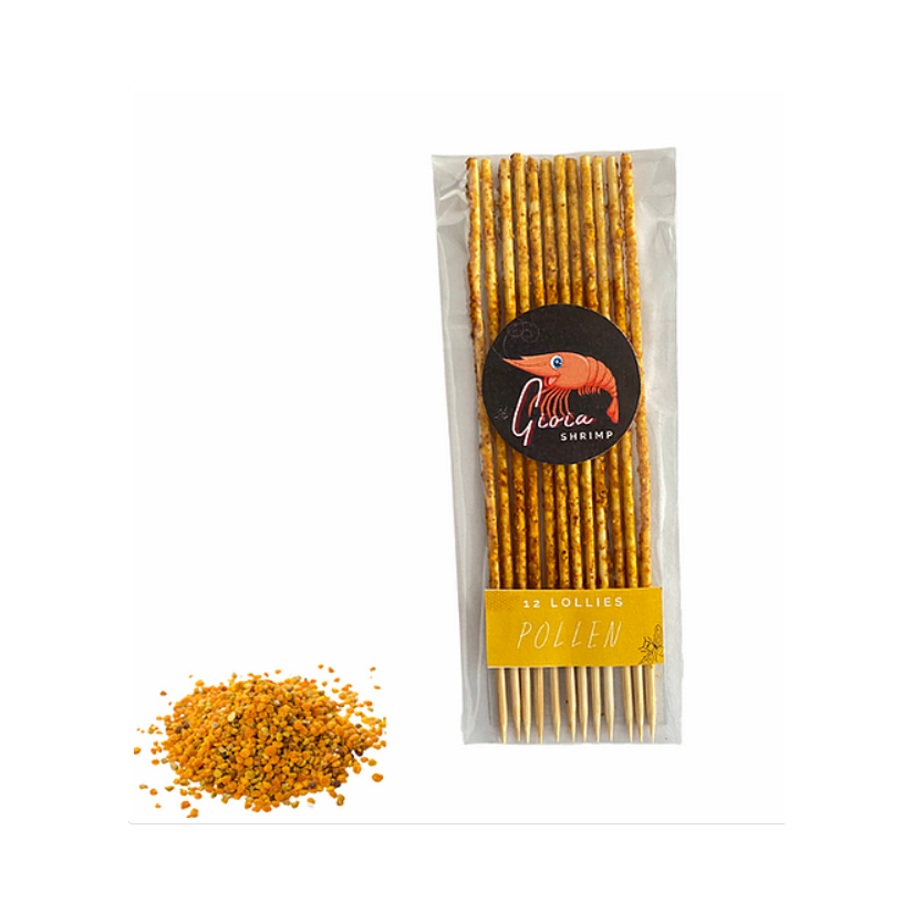 Gioia Shrimp - Set van 12 biologische pollenlollies - voor aquariumgarnalen
