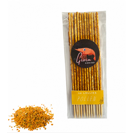 Gioia Shrimp - Conjunto de 12 Pirulitos de Pólen Orgânico - Para Camarão de Aquário Gioia Shrimp - Conjunto de 12 Pirulitos de Pólen Orgânico - Para Camarão de Aquário