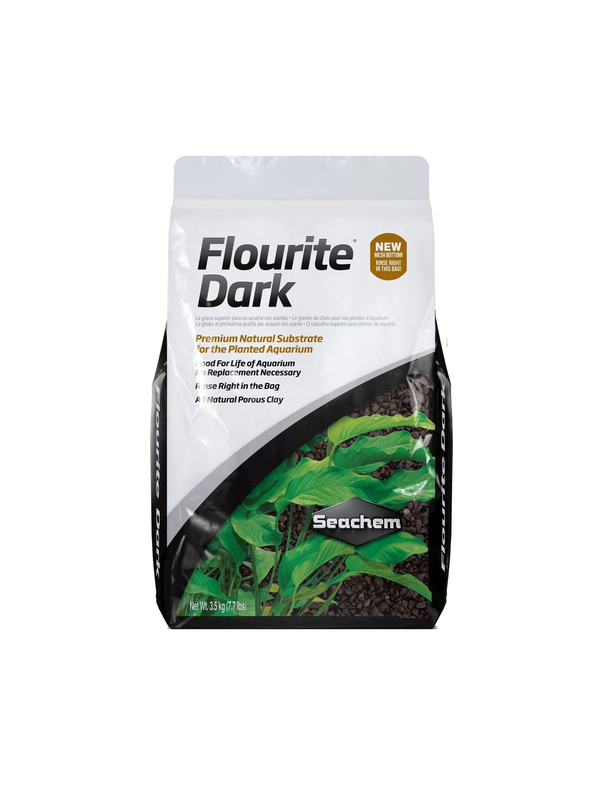 SEACHEM - Flourite Dark - 3,5 kg - Ghiaia naturale di qualità premium per l' acquario con piante