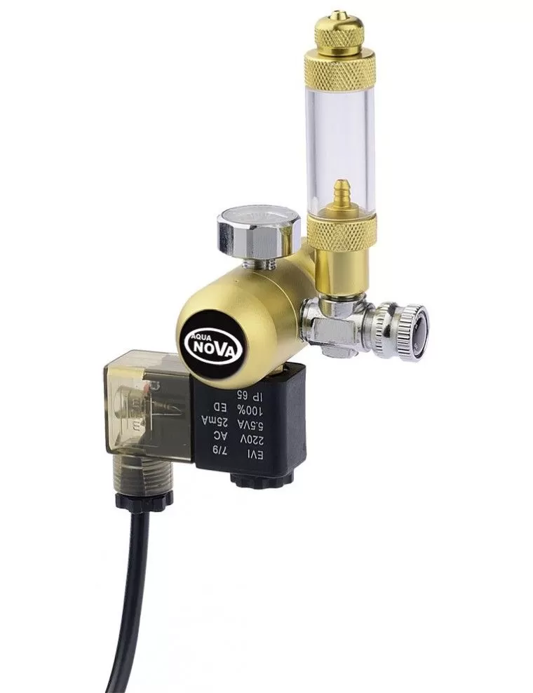 AQUA NOVA - Regulador de pressão CO² - Regulador de pressão de precisão com válvula solenóide