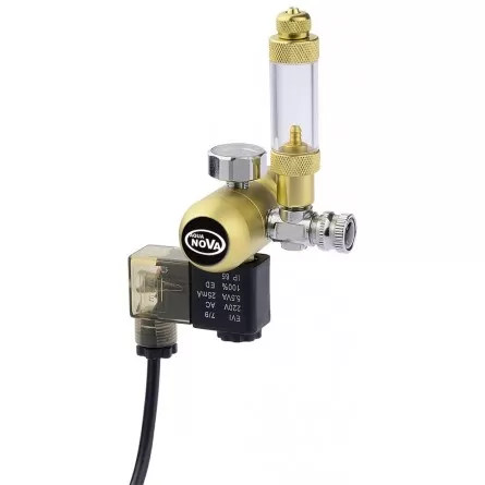 AQUA NOVA - Regulador de pressão CO² - Regulador de pressão de precisão com válvula solenóide