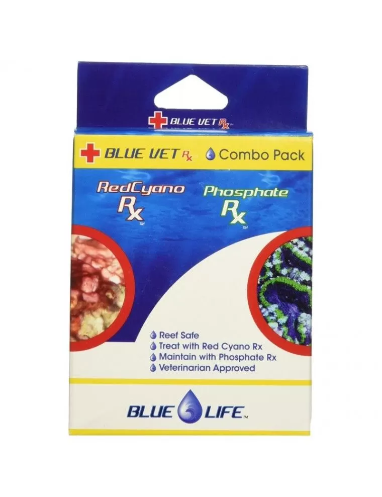 BLUE LIFE USA - Combo Pack - 30ml - Red Cyano Rx et Phosphates Rx - Élimine les cyanobactéries et les phosphates