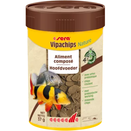 SERA - Vipachips Nature - 100ml - Aliment composé pour poissons d'ornements