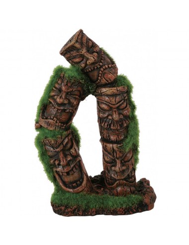 ZOLUX - Totem 2 columns Kipouss - 7.7x5.6x13.8 cm - Artificial decoration lined with seeds