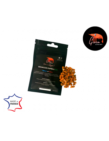 Gioia Shrimp - Granulado Pimentón Ecológico - 10gr - Alimento natural para gambas