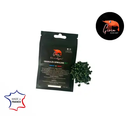 Gioia Shrimp - Granuli di Spirulina Bio - 10gr - Alimento naturale per gamberetti