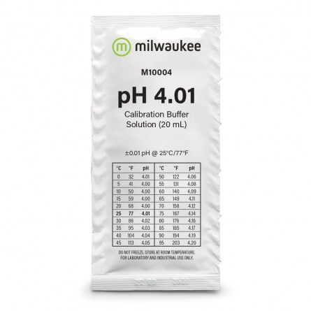 MILWAUKEE - Solution de calibrage pH 4.01 - 20ml MILWAUKEE - Solution de calibrage pH 4.01 - 20ml