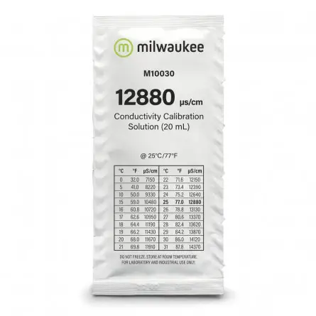 MILWAUKEE - Solución de calibración 12880 µS/cm - 20ml MILWAUKEE - Solución de calibración 12880 µS/cm - 20ml