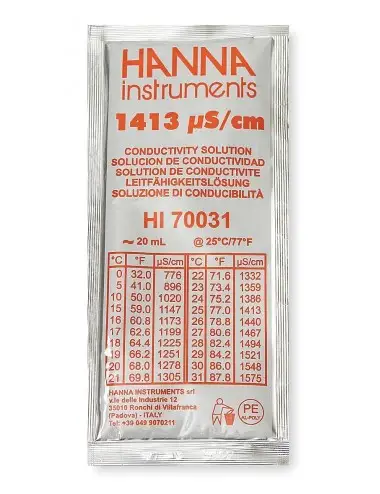 Hanna Instruments – Leitfähigkeitskalibrierungslösung bei 1413 µS/cm – 20 ml
