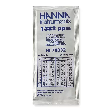 Hanna Instruments - Solution d'étalonnage TDS à 1382 mg/L - 20 mL