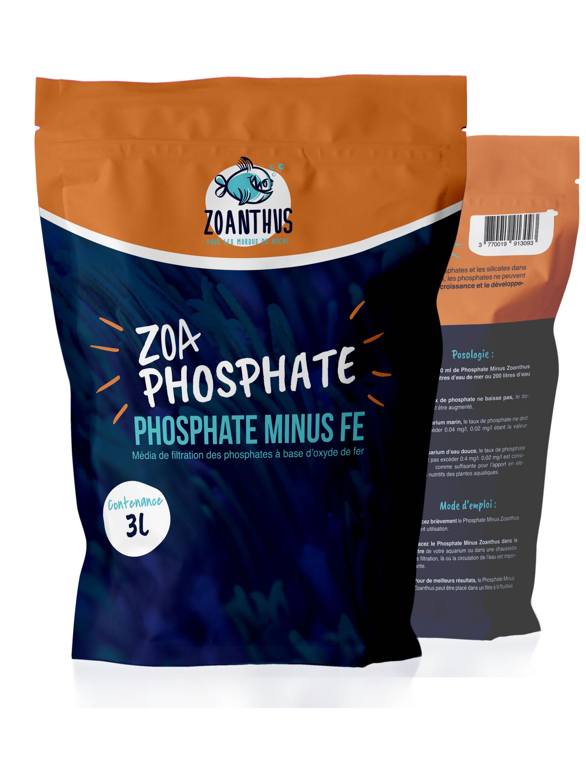 - ZOANTHUS.fr - Phosphate minus fe - 3 Litres