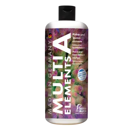 FAUNA MARIN - Multi Elements A - 500 ml - Mélange d'oligo-éléments - Pour la croissance du squelette du corail