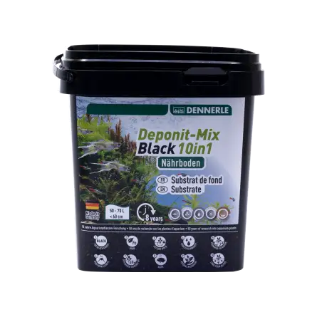 DENNERLE - Deponit-Mix Black 10IN1 - 2,4 kg - Substrat nutritif minéral noir