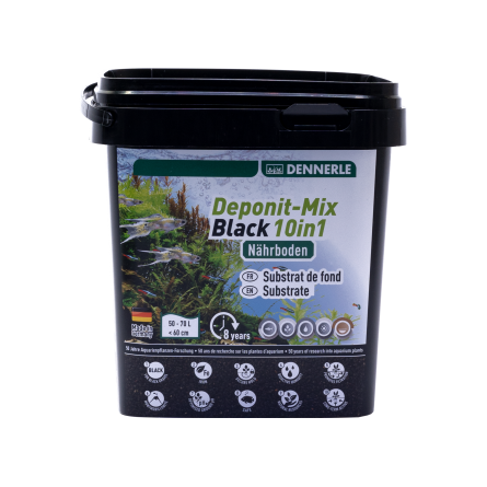 DENNERLE - Deponit-Mix Black 10IN1 - 2,4 kg - Substrato nutriente mineral preto