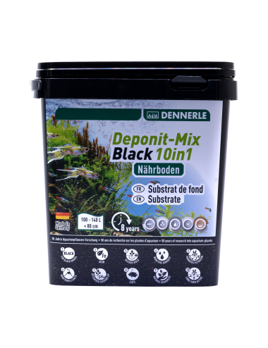 DENNERLE - Deponit-Mix Black 10IN1 - 4,8 kg - Substrat nutritif minéral noir