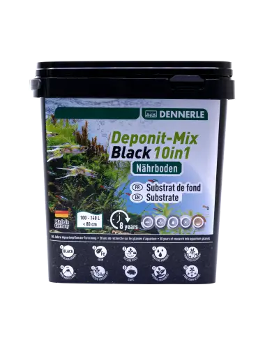 DENNERLE - Deponit-Mix Black 10IN1 - 4,8 kg - Substrat nutritif minéral noir