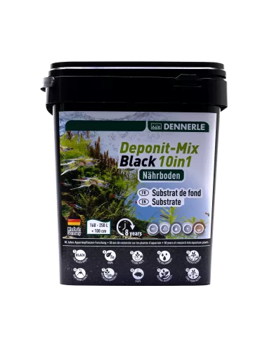 DENNERLE - Deponit-Mix Black 10IN1 - 9.6 kg - Black mineral nutrient substrate