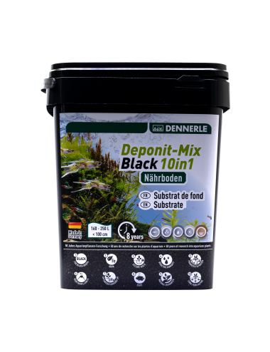 DENNERLE - Deponit-Mix Black 10IN1 - 9,6 kg - Črn mineralni hranilni substrat