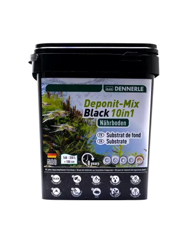 DENNERLE - Deponit-Mix Black 10IN1 - 9,6 kg - Črn mineralni hranilni substrat