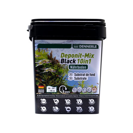 DENNERLE - Deponit-Mix Black 10IN1 - 9,6 kg - Substrat nutritif minéral noir